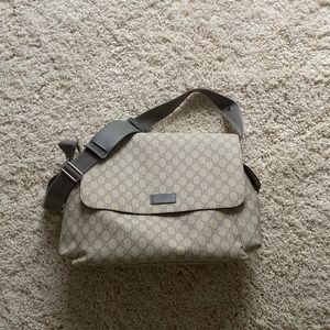 GUCCI GG Plus Grey Diaper Bag